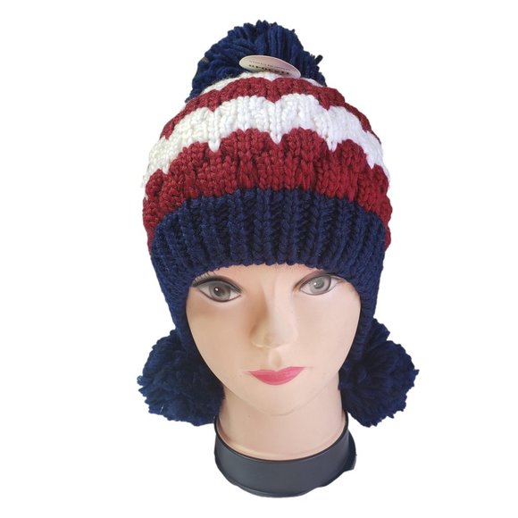 3 Hats For $15 Winter Clearance Knitted PomPom Ear Flap Warm Beanie Multicolor - Picture 6 of 16